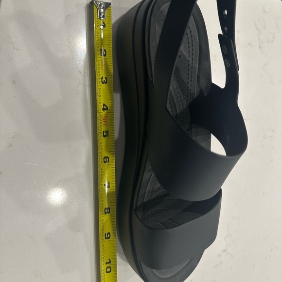 Crocs Brooklyn Low Wedge Sandals Black Women's Sandals size 11W - Picture 6 of 7
